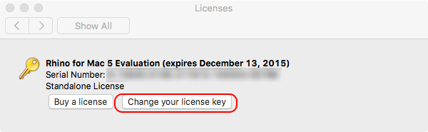 rhino 5 for mac trial says license expired