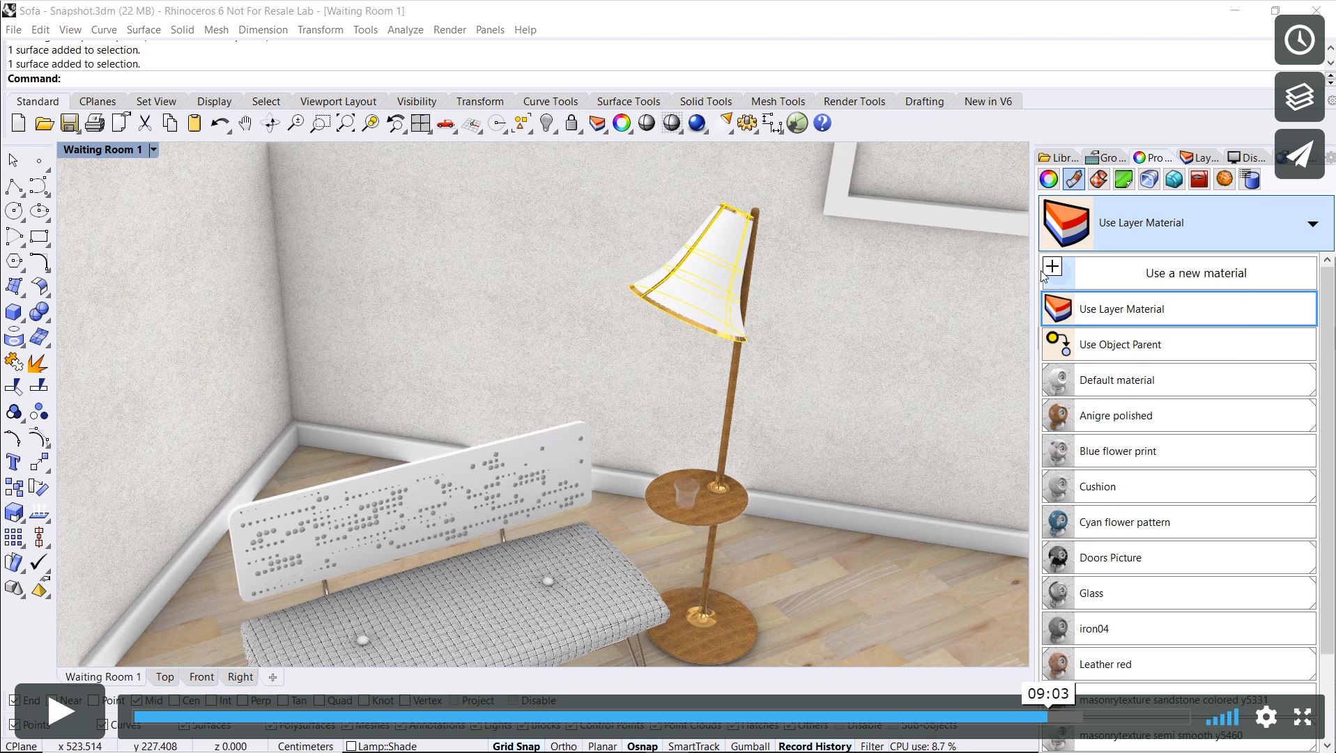 how to set up interior rendering rhino 4