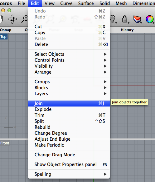 rhino shortcuts mac